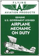FLYING A AVIATION PRODUCTS PORCELAIN COATED SIGN