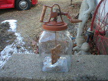 LARGE GLASS BUTTER CHURN DAZEY NO 80