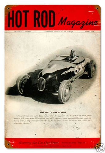 Hot Rod Magazine Premier January 1948 HEAVY METAL SIGN