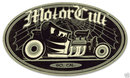 MOTORCULT SO CAL oval metal sign black white