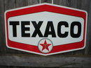 TEXACO HEXAGON DIE CUT HEAVY METAL SIGN