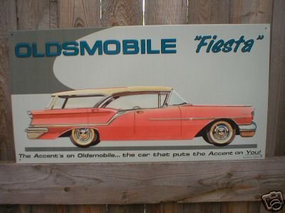 OLDSMOBILE FIESTA STATION WAGON Long Tin Sign
