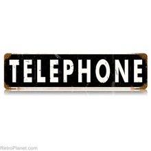 Telephone long HEAVY METAL SIGN