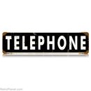 Telephone long HEAVY METAL SIGN