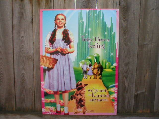 Wizard of Oz Dorothy Toto Tin Sign