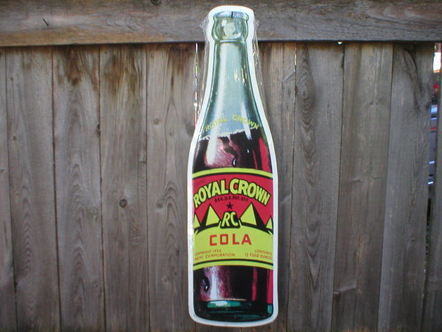 Royal Crown Die Cut Bottle METAL SIGN