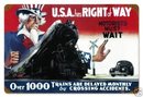 USA Has Right Of Way Uncle Sam Heavy Metal Sign