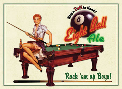 Eight Ball Ale METAL SIGN