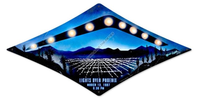 Lights Over Phoenix Heavy Metal Sign