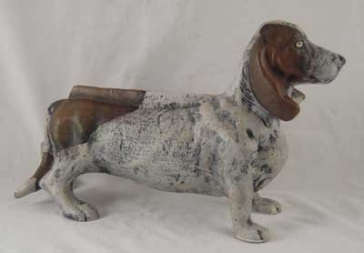 Cast Iron Grey Brown Dachshund Boot Scraper