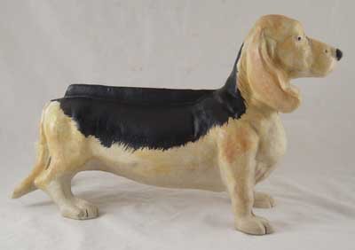 Cast Iron Black White Dachshund Boot Scraper