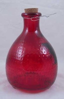 Red Glass Flycatcher Wire Handle