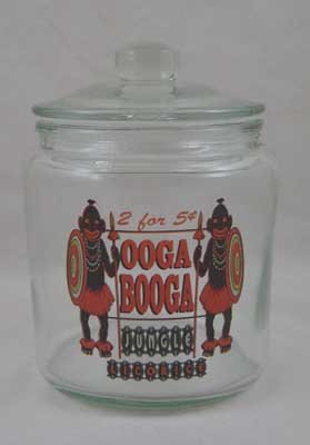 OOGA BOOGA JUNGLE LICORICE Clear Glass Counter Jar