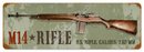 M14 RIFLE HEAVY METAL SIGN
