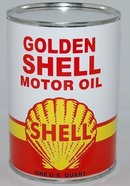GOLDEN SHELL METAL OIL CAN 32 FL. OZ.