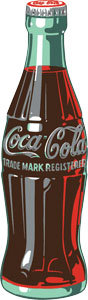 COCA-COLA BOTTLE DIECUT EMBOSSED METAL SIGN