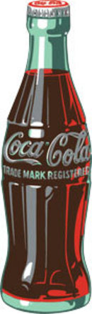 COCA-COLA BOTTLE DIECUT EMBOSSED METAL SIGN