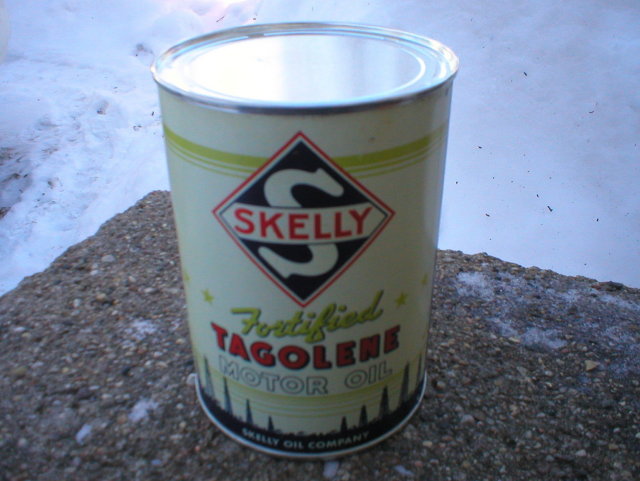 NEW SKELLY TAGOLENE METAL OIL CAN 32 FL. OZ. METAL