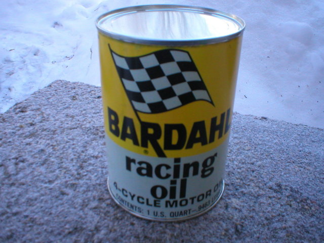 NEW BARDAHL RACING OIL METAL OIL CAN