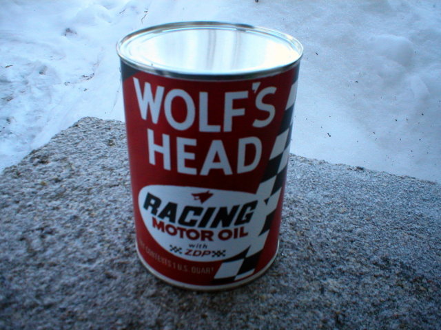 WOLF'S HEAD RACING MOTOR OIL CAN