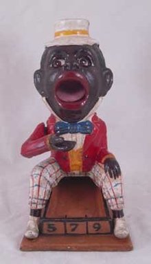 BLACK AMERICANA BOY MECHANICAL BANK
