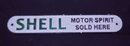 SHELL MOTOR SPIRIT SOLD HERE CAST IRON SIGN
