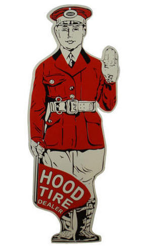 HOOD TIRE DEALER METAL DIECUT SIGN