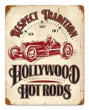 HOLLYWOOD HOT RODS HEAVY METAL SIGN TRADITION