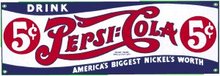 DRINK PEPSI-COLA PORCELAIN-COATED SIGN