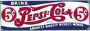 DRINK PEPSI-COLA PORCELAIN-COATED SIGN