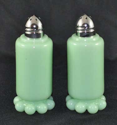 JADE JADITE JADEITE CANDLEWICK SALT & PEPPER SET