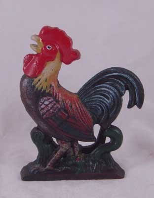 ROOSTER LETTER STAND CAST IRON