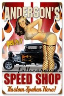 ANDERSON'S SPEED SHOP HEAVY METAL PERSONALIZED SIGN 24 X 16