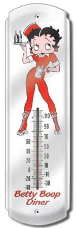 BETTY BOOP DINER THERMOMETER SIGN