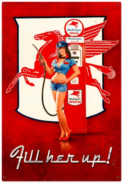 FILL ER UP LARGE METAL SIGN