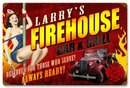 FIREHOUSE BAR & GRILL HEAVY METAL PERSONALIZED SIGN