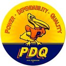 PDQ PETROLEUM DUCK ROUND HEAVY METAL SIGN