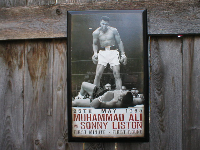 MUHAMMAD ALI SONNY LISTON FIGHT 1965 WOOD SIGN