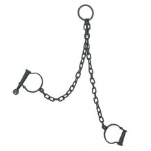 CHAINED LEG IRON SHACKLES NEW