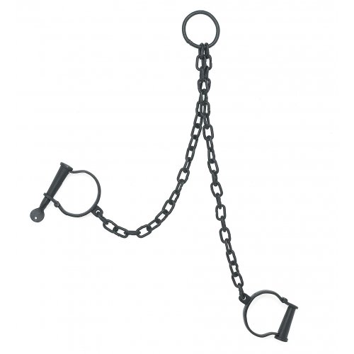 CHAINED LEG IRON SHACKLES NEW