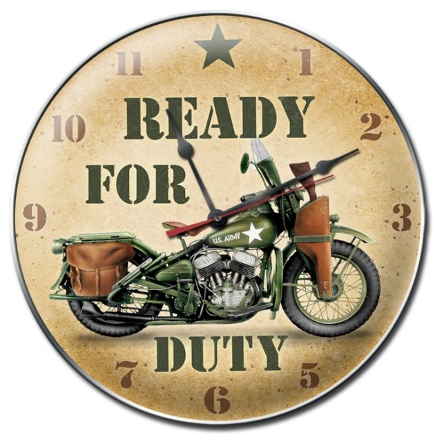 READY FOR DUTY WALL CLOCK