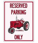 RESERVED PARKING FARMALL ONLY WOOD SIGN