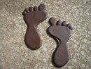 ONE PAIR FEET STEPPING STONES RUSTIC CAST IRON