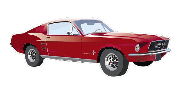 MUSTANG DIECUT METAL SIGN