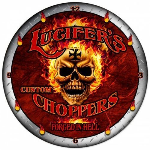LUCIFERS CHOPPERS WALL CLOCK