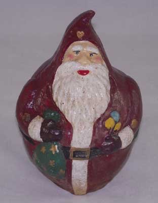 SANTA BIG BELLY COIN BANK CAST IRON