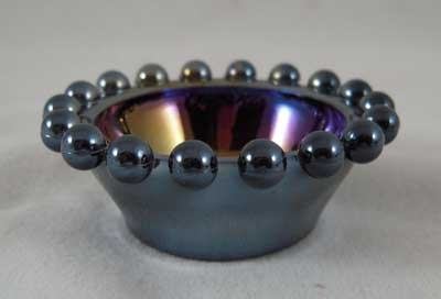 BLACK CARNIVAL CANDLEWICK SALT DISH ONE SET OF FOUR