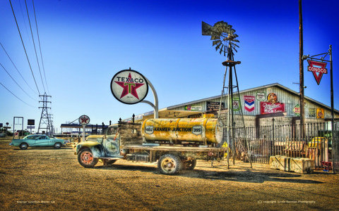 TEXACO WATER TRUCK HEAVY STEEL SIGN