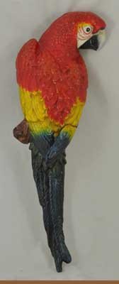 PARROT CAST IRON WALL MOUNT COLORFUL