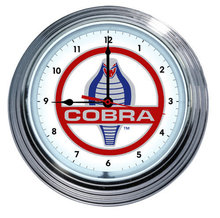 SHELBY COBRA RIBBED CASE NEON CLOCK